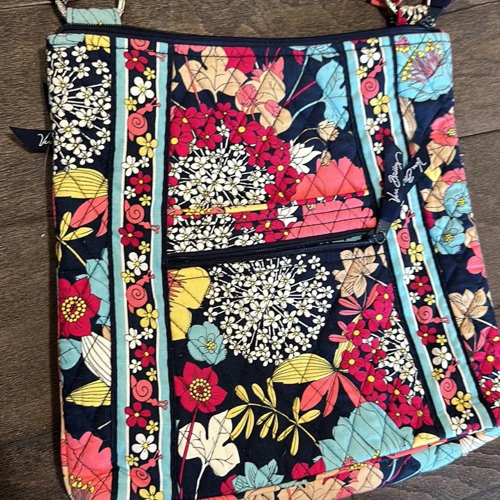 Vera Bradley pink blue floral hipster bag